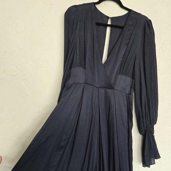 Free People Not Your Baby Ocean Navy Blue Flowy Jumpsuit, 4 - Picture 5 of 11